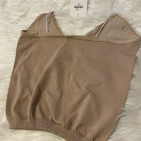 NWT Free People Brami sparkly nude - Picture 4 of 5